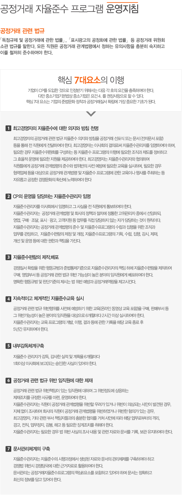 공정거래자율준수프로그램 운영지침